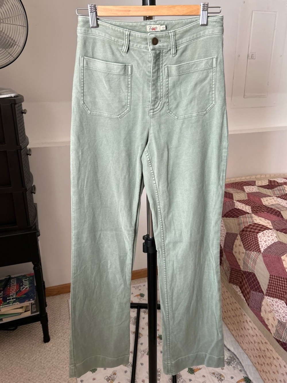 Faherty Stretch Terry Patch Pocket Wide Leg Pants 26